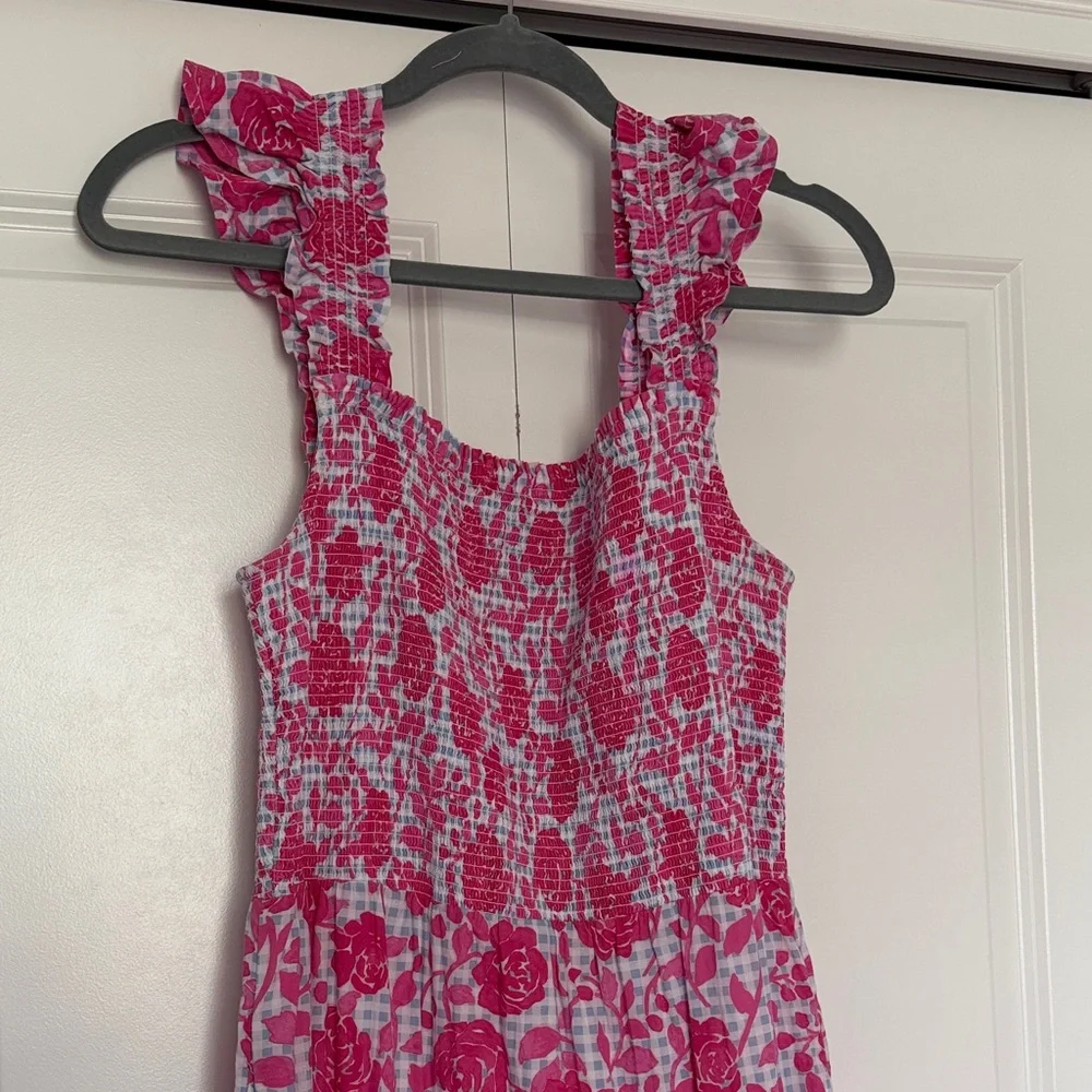 Vineyard Vines 148th Kentucky Derby Pink Floral Dress size small maxi style - Picture 2 of 8